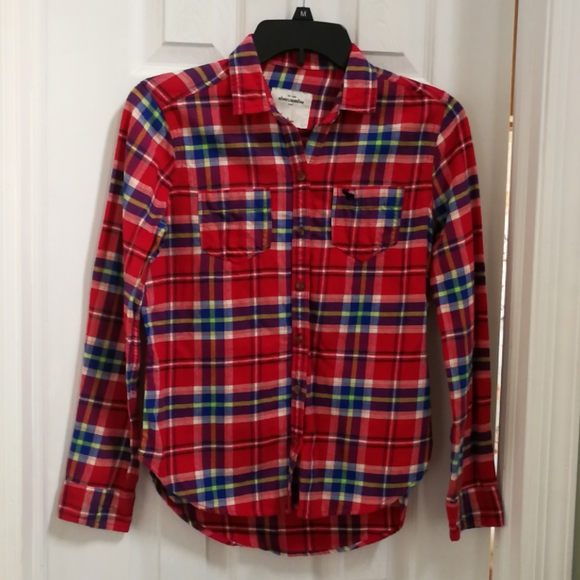 abercrombie kids Other - Ambercrombie Kids Red Flannel Plaid Button up L/S